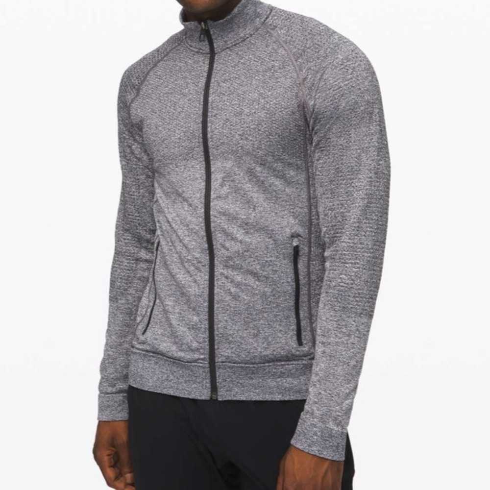 Lululemon Engineered Warmth Jacket Grey Black White Size M – Like New